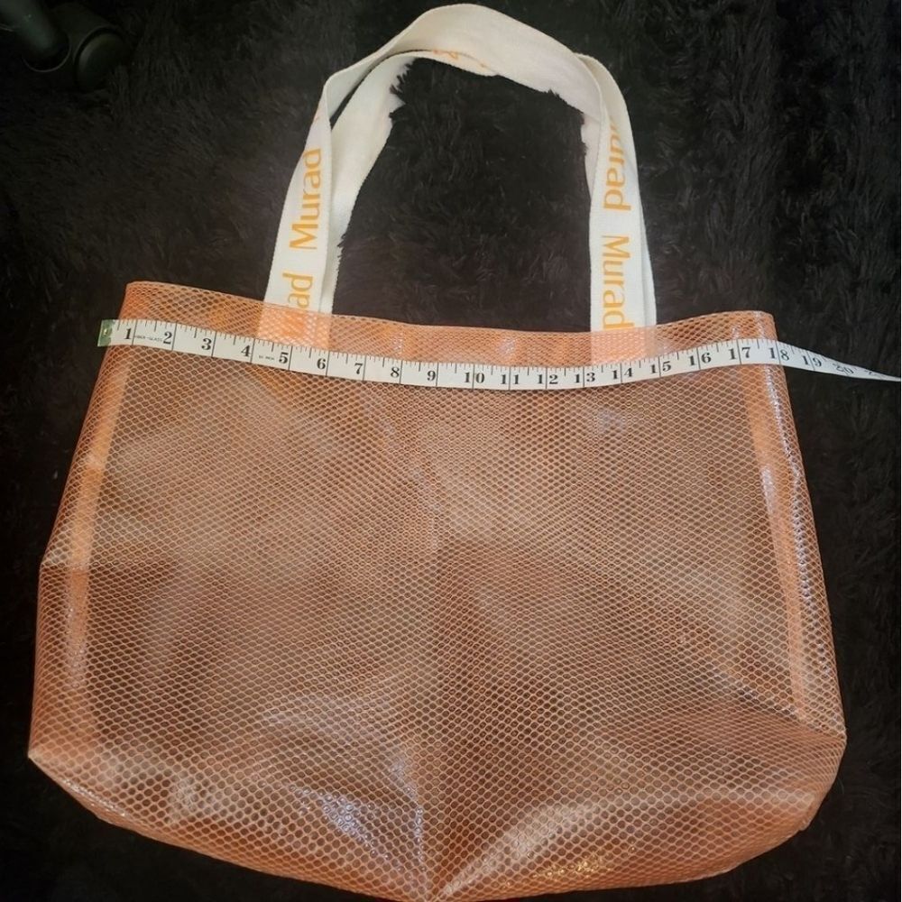 Murad Orange Mesh Tote with Sturdy Handles